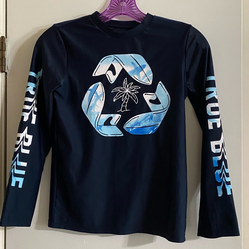 Old Navy boys long sleeve beach shirt large (10-12)